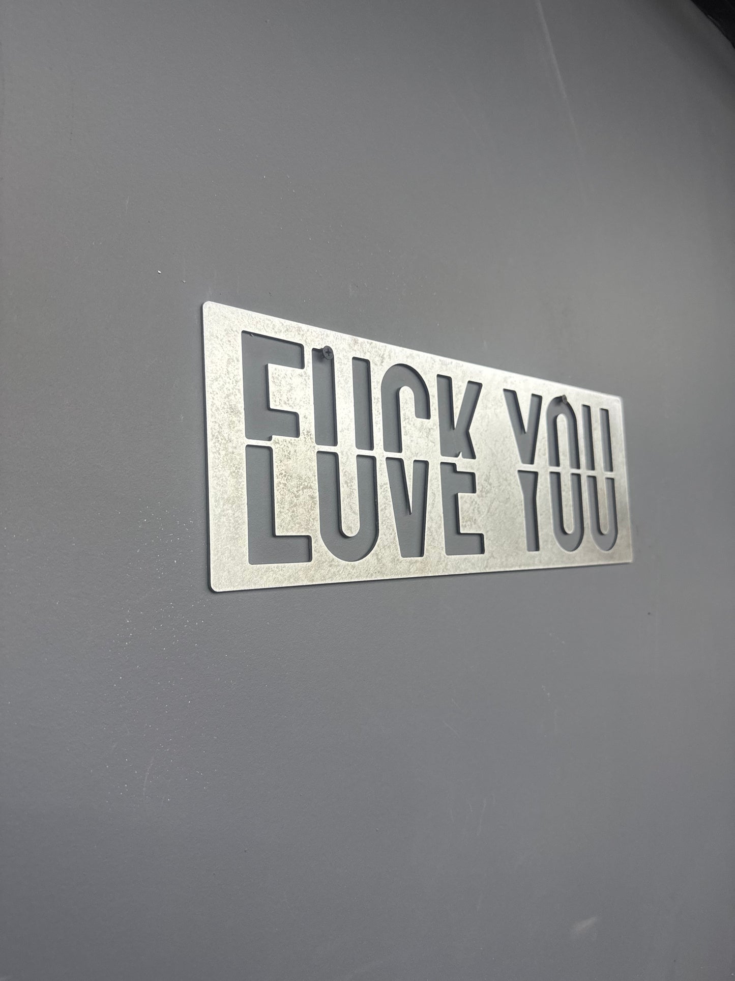 F*CK YOU, LOVE YOU sign